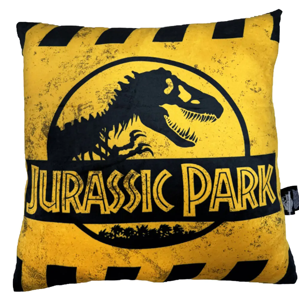 Poduszka Jurassic Park Caution Yellow Logo 40 x 40 cm zdjęcie produktu