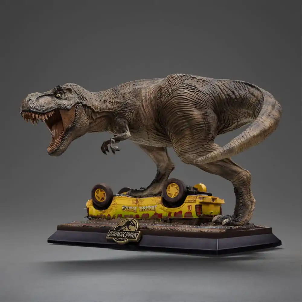 Jurassic Park Icons Statua PVC Atak T-Rexa 15 cm zdjęcie produktu
