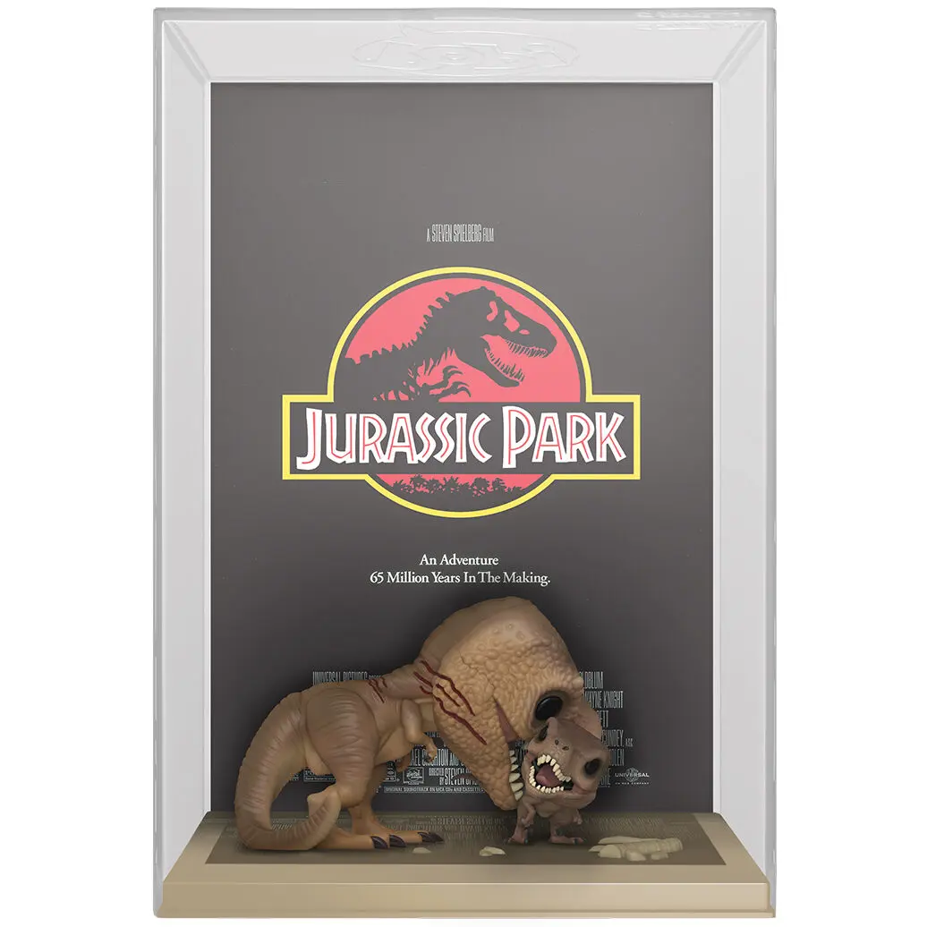 Jurassic Park POP! Plakat Filmowy & Figurka Tyrannosaurus Rex & Velociraptor 9 cm zdjęcie produktu