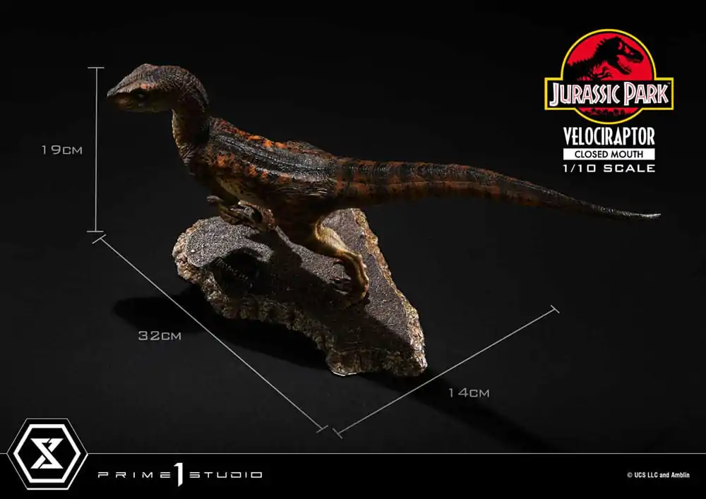 Jurassic Park Prime Collectibles Statua 1/10 Velociraptor Zamknięta Paszcza 19 cm zdjęcie produktu