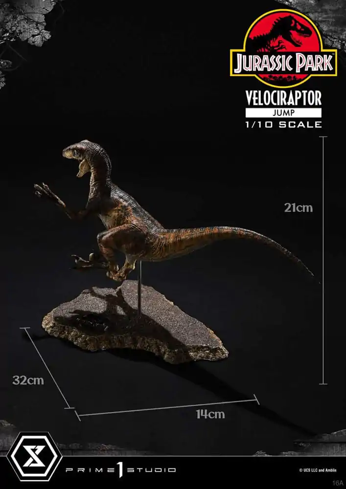 Jurassic Park Prime Collectibles Statua 1/10 Velociraptor Jump 21 cm zdjęcie produktu