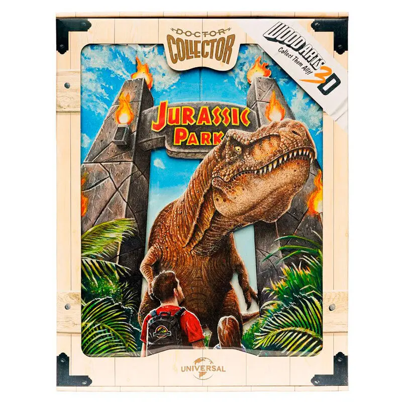 Jurassic Park WoodArts Drewniana Sztuka Ścienna 3D Rex Attack 30 x 40 cm zdjęcie produktu