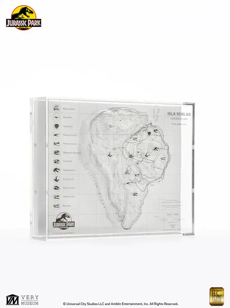 Mapa Topograficzna Parku Jurajskiego Isla Nublar zdjęcie produktu