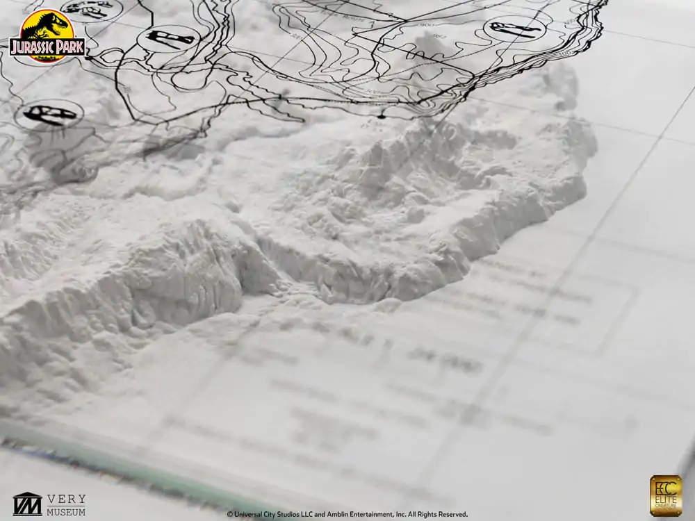Mapa Topograficzna Parku Jurajskiego Isla Nublar zdjęcie produktu