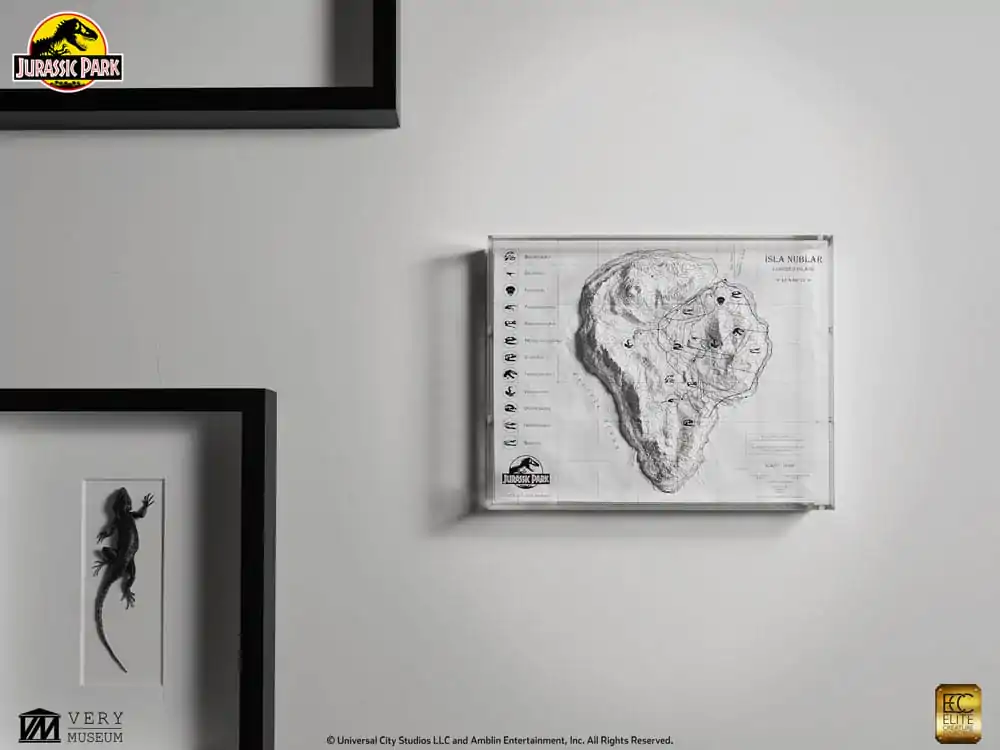 Mapa Topograficzna Parku Jurajskiego Isla Nublar zdjęcie produktu