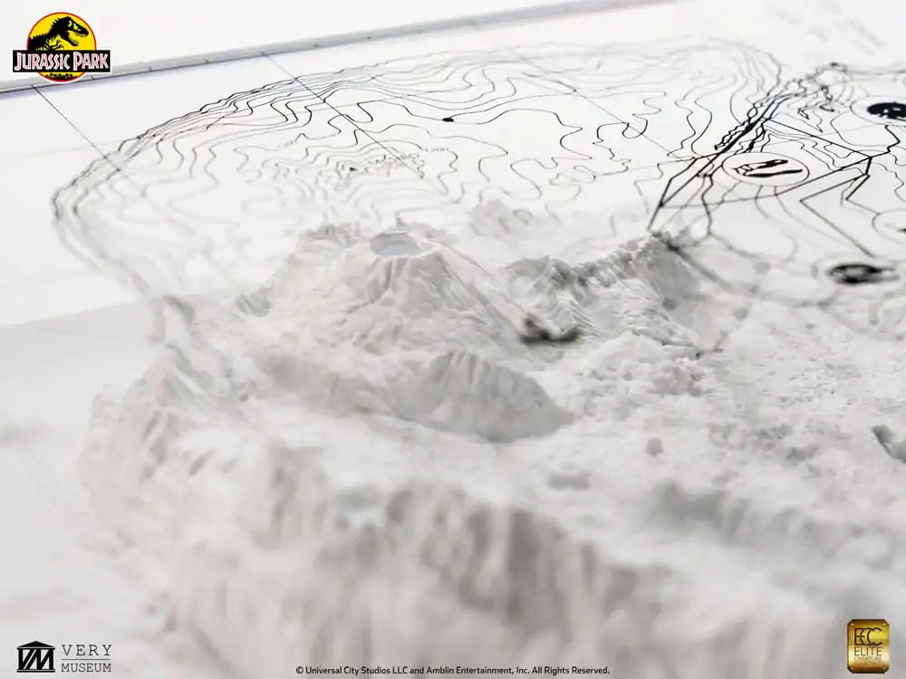 Mapa Topograficzna Parku Jurajskiego Isla Nublar zdjęcie produktu