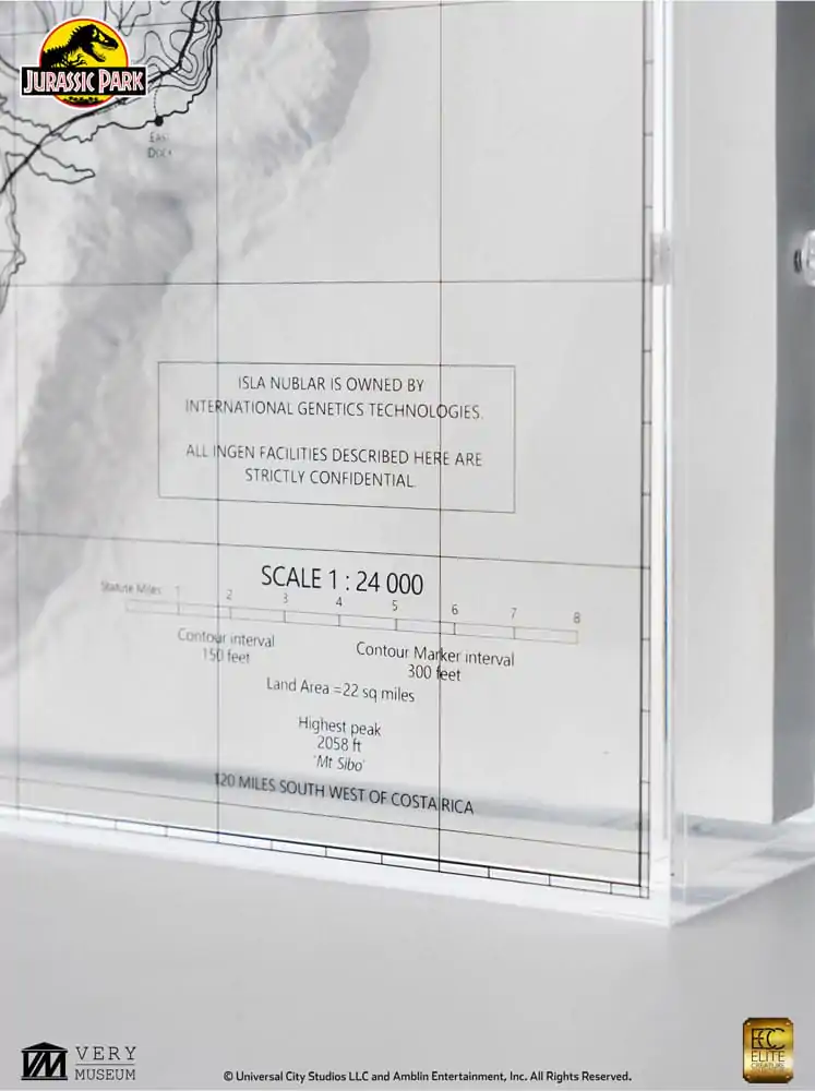 Mapa Topograficzna Parku Jurajskiego Isla Nublar zdjęcie produktu