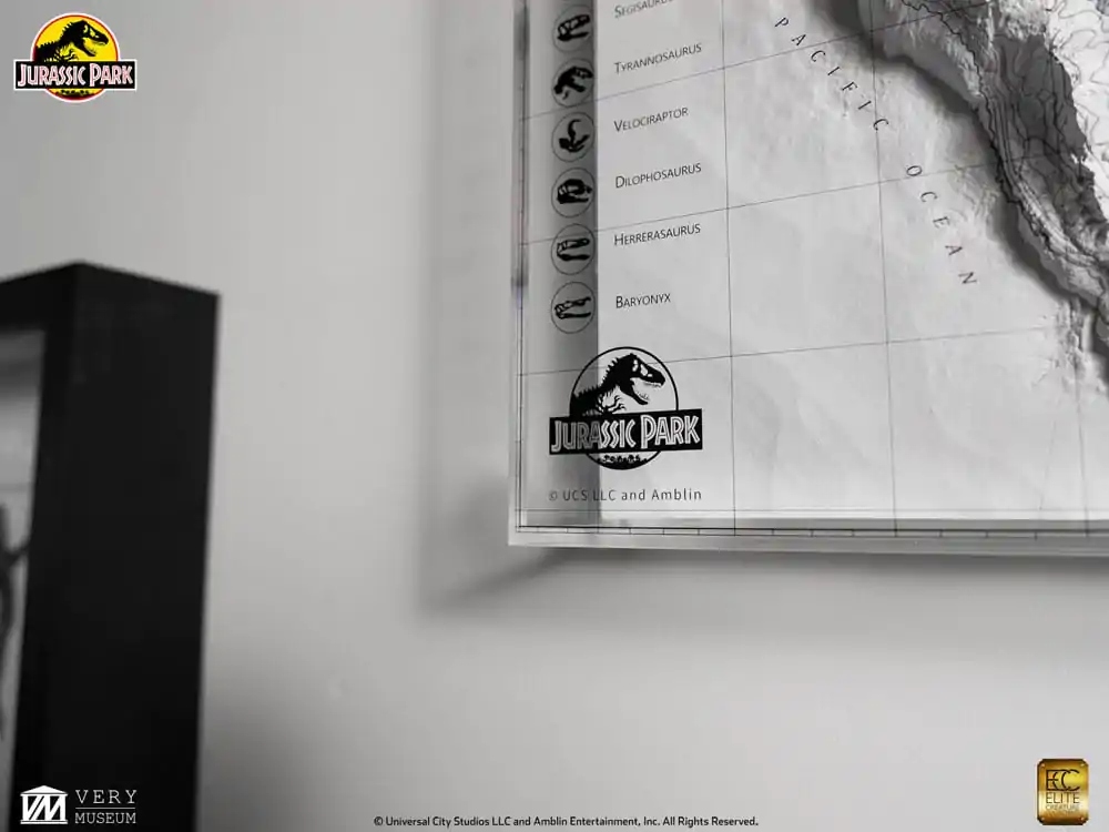 Mapa Topograficzna Parku Jurajskiego Isla Nublar zdjęcie produktu