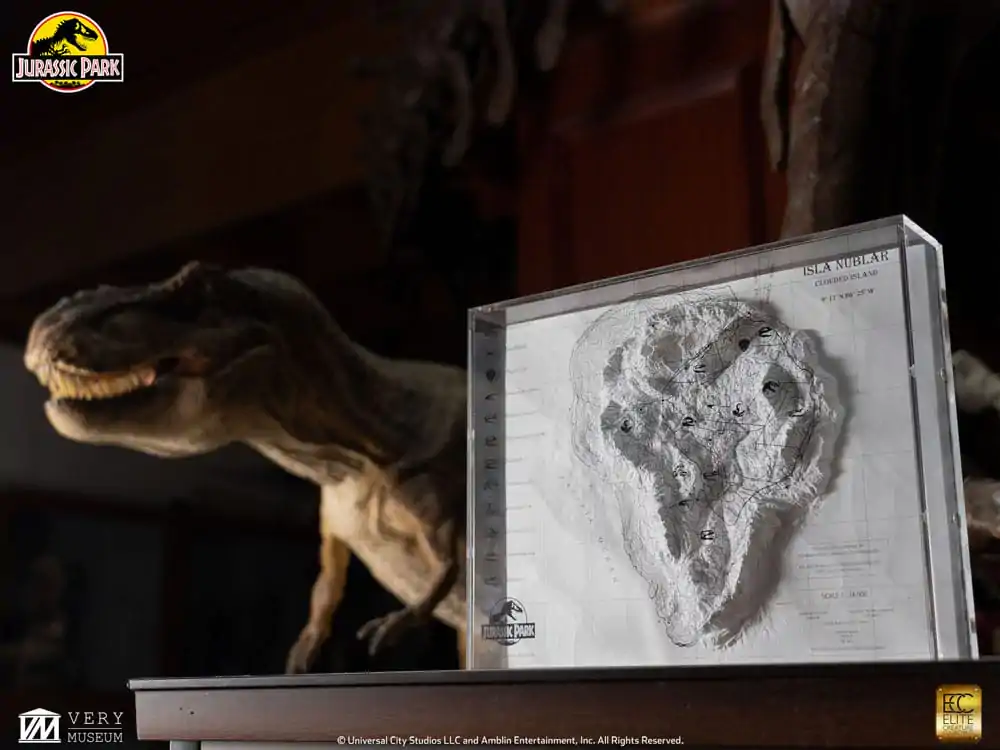 Mapa Topograficzna Parku Jurajskiego Isla Nublar zdjęcie produktu