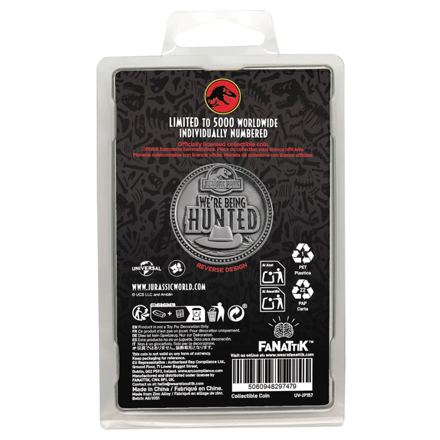 Jurassic Park Kolekcjonerska Moneta Velociraptor Limited Edition zdjęcie produktu