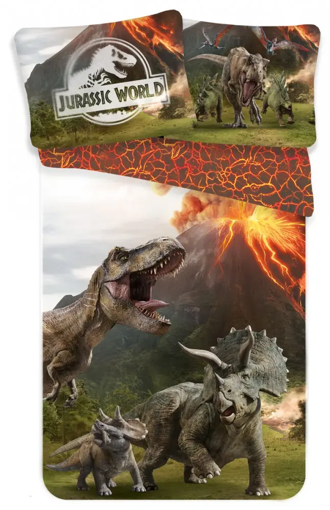 Jurassic World Poszewka na kołdrę 140x200 cm, poszewka na poduszkę 70x90 cm zdjęcie produktu
