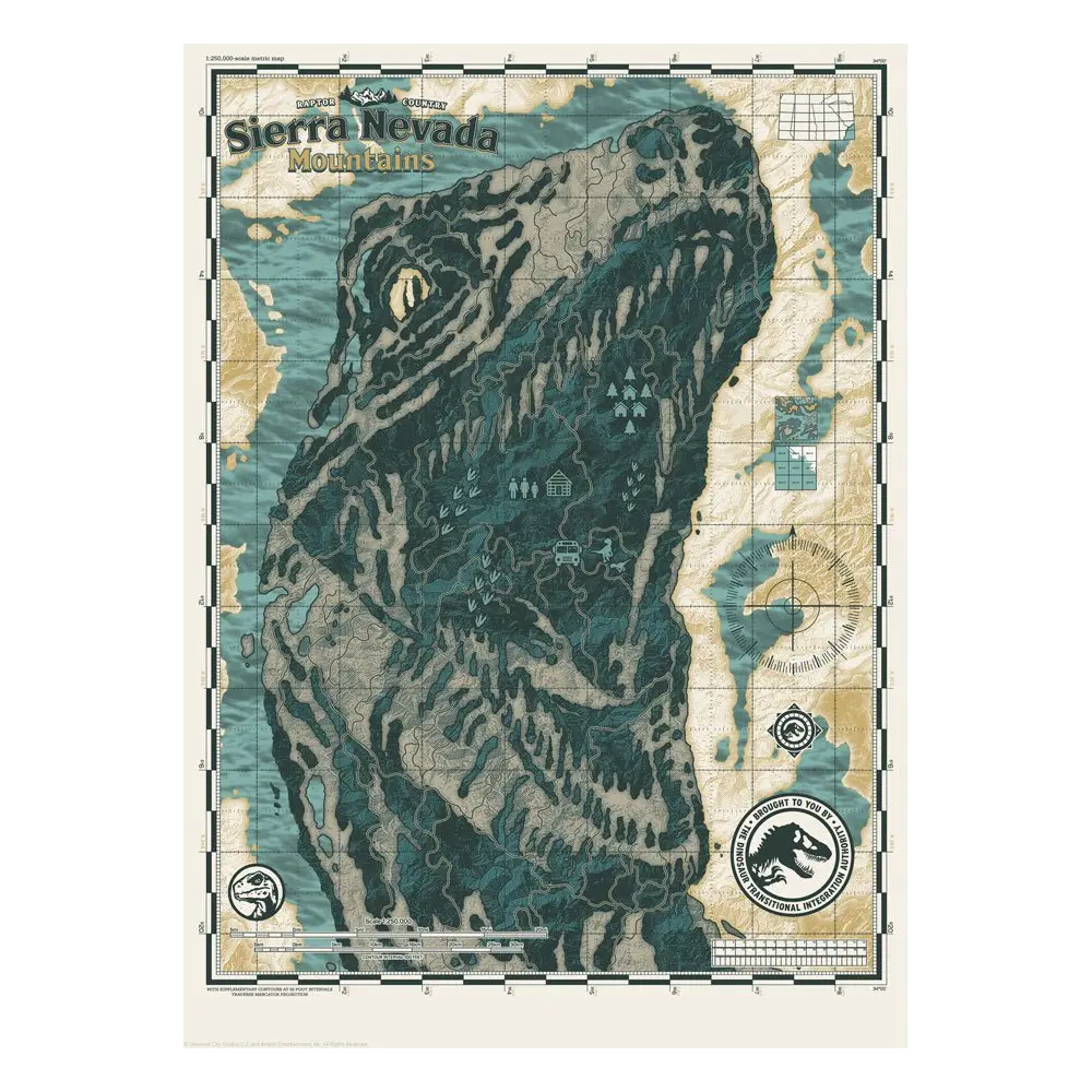 Jurassic World Wydruk Artystyczny Sierra Nevada Mountains Edycja Limitowana 42 x 30 cm zdjęcie produktu