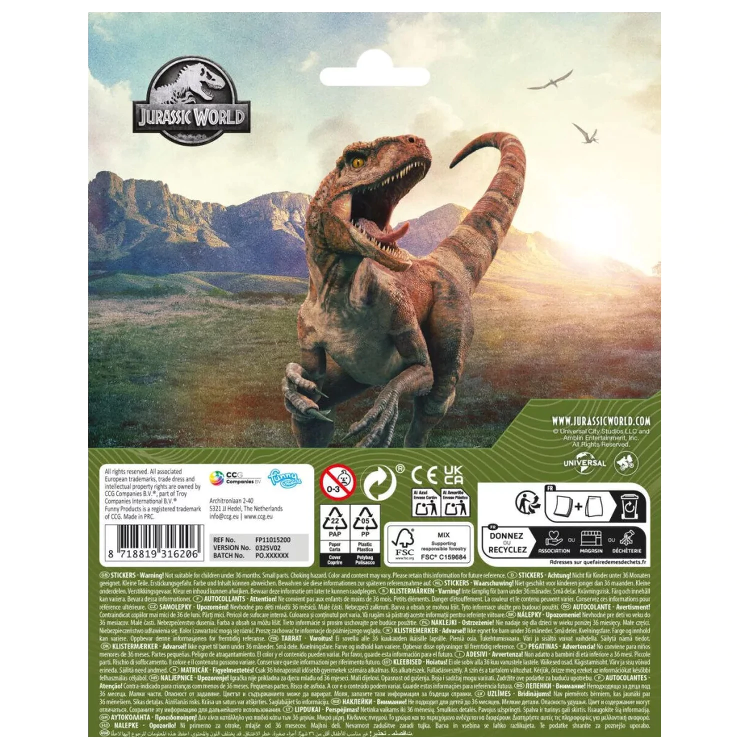 Jurassic World Naklejka Attack zdjęcie produktu