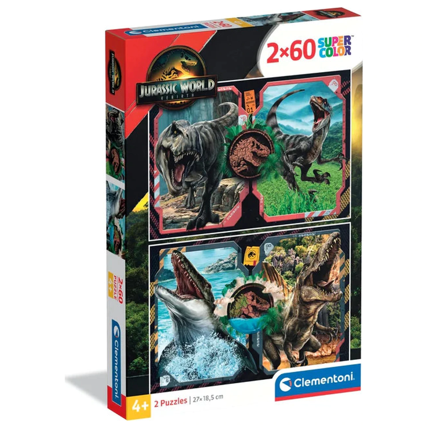 Jurassic World Danger Zone 2x60 sztuk puzzle zdjęcie produktu