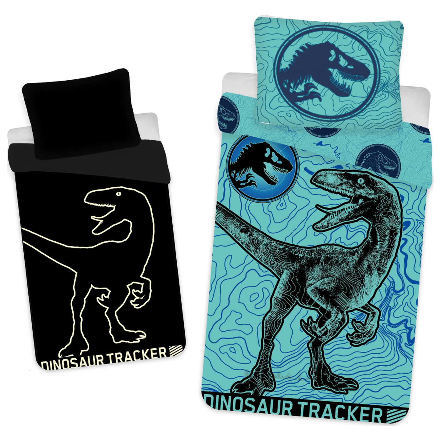 Jurassic World Dinosaur Tracker Poświata w Ciemności Poszwa na kołdrę zdjęcie produktu