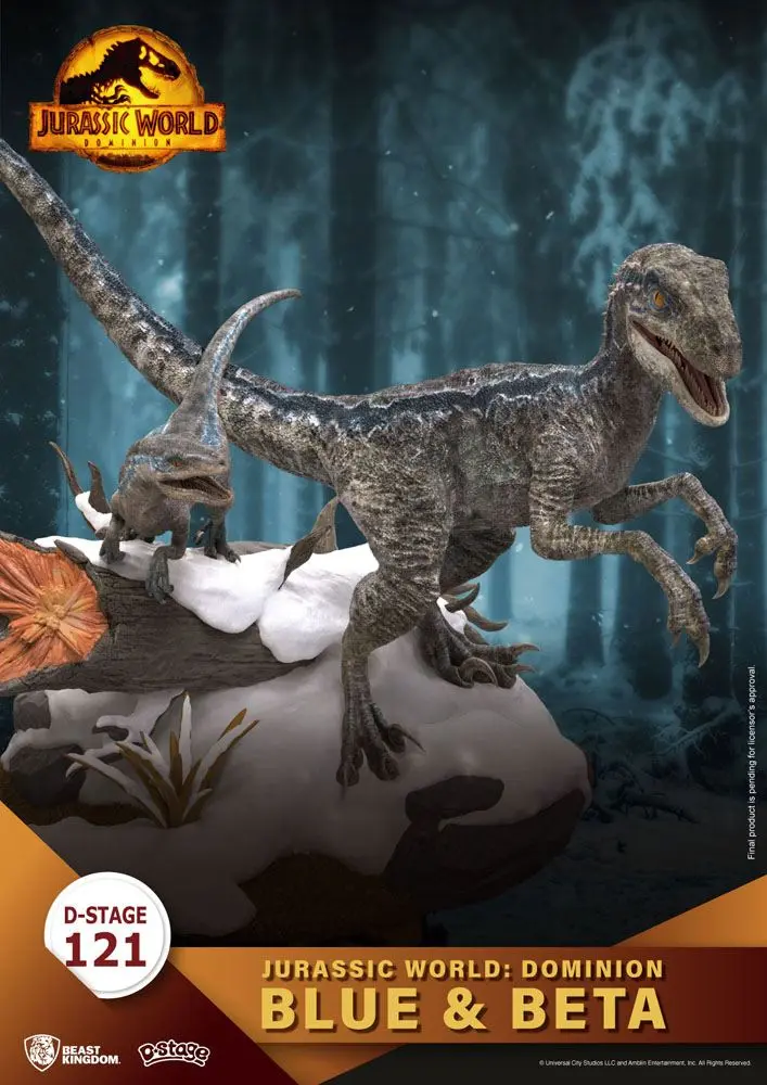 Jurassic World: Dominion D-Stage Diorama z PVC Blue & Beta 13 cm zdjęcie produktu