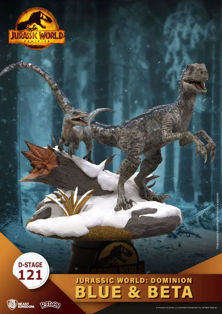 Jurassic World: Dominion D-Stage Diorama z PVC Blue & Beta 13 cm zdjęcie produktu
