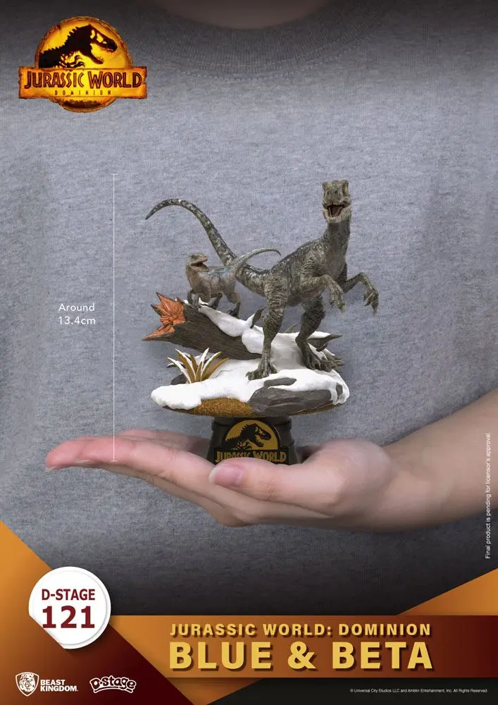 Jurassic World: Dominion D-Stage Diorama z PVC Blue & Beta 13 cm zdjęcie produktu