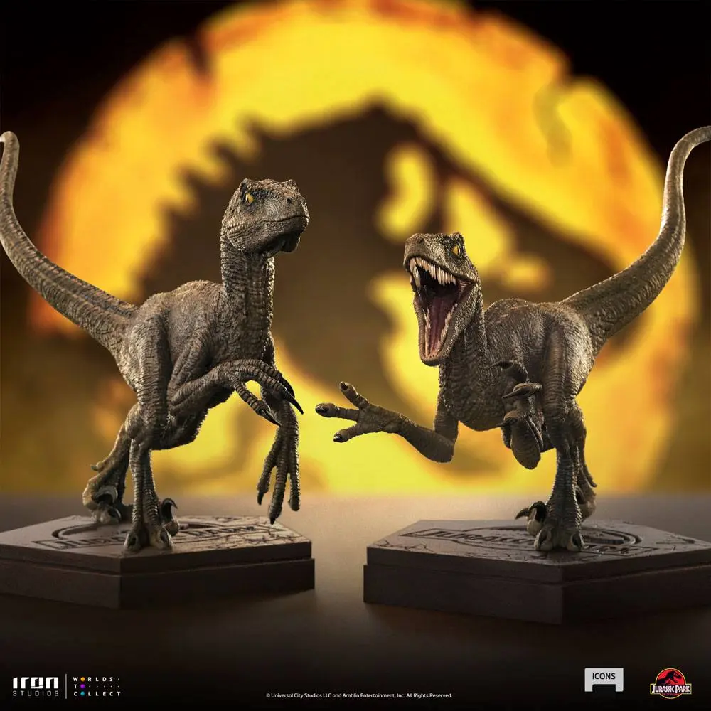 Jurassic World Icons Statuetka Velociraptor A 9 cm zdjęcie produktu
