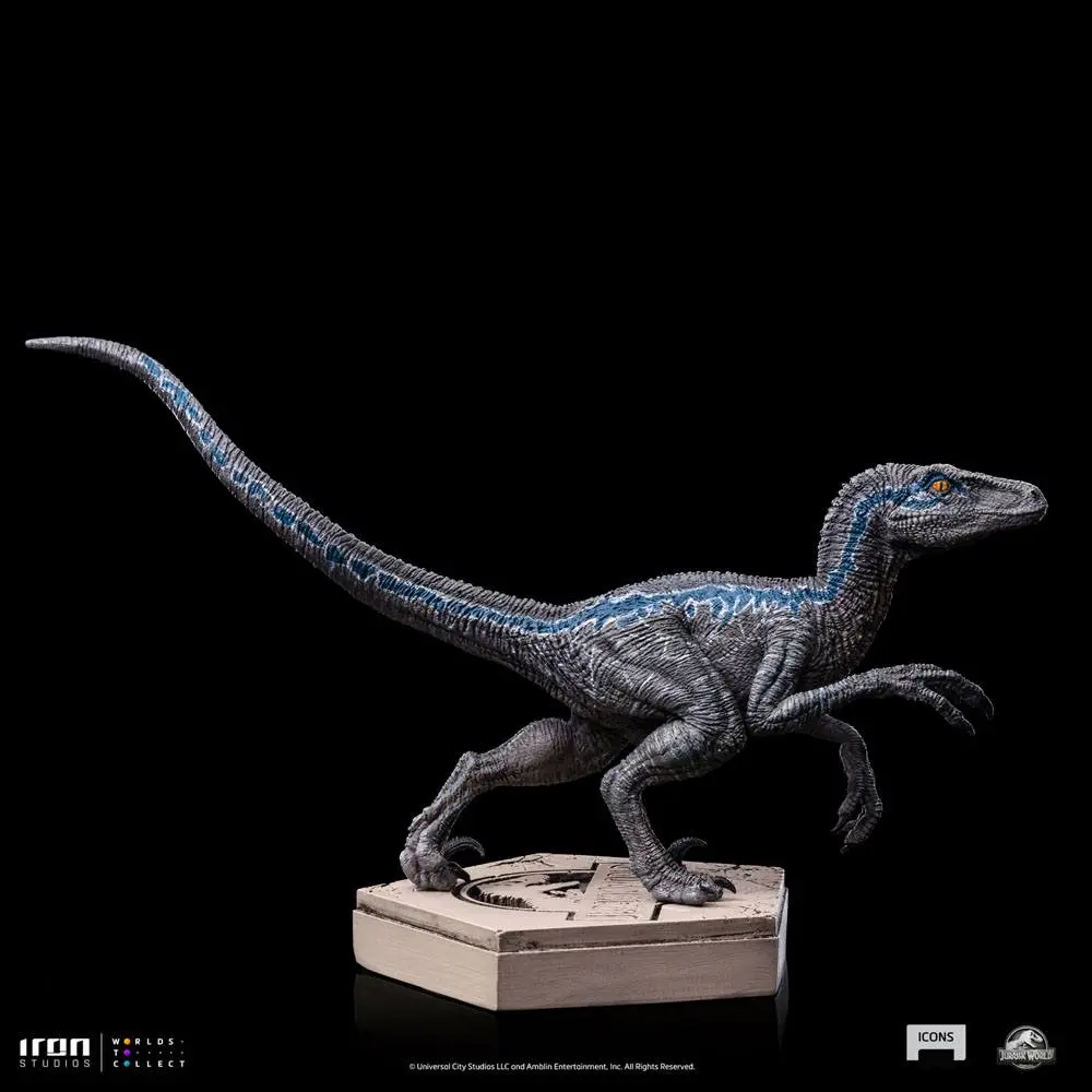 Jurassic World Icons Statue Velociraptor Blue Statuetka 9 cm zdjęcie produktu