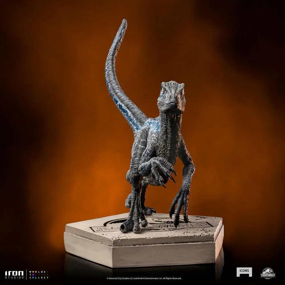 Jurassic World Icons Statue Velociraptor Blue Statuetka 9 cm zdjęcie produktu