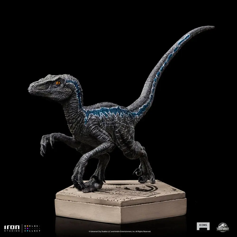 Jurassic World Icons Statue Velociraptor Blue Statuetka 9 cm zdjęcie produktu