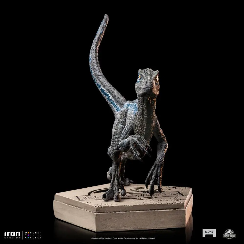 Jurassic World Icons Statue Velociraptor Blue Statuetka 9 cm zdjęcie produktu