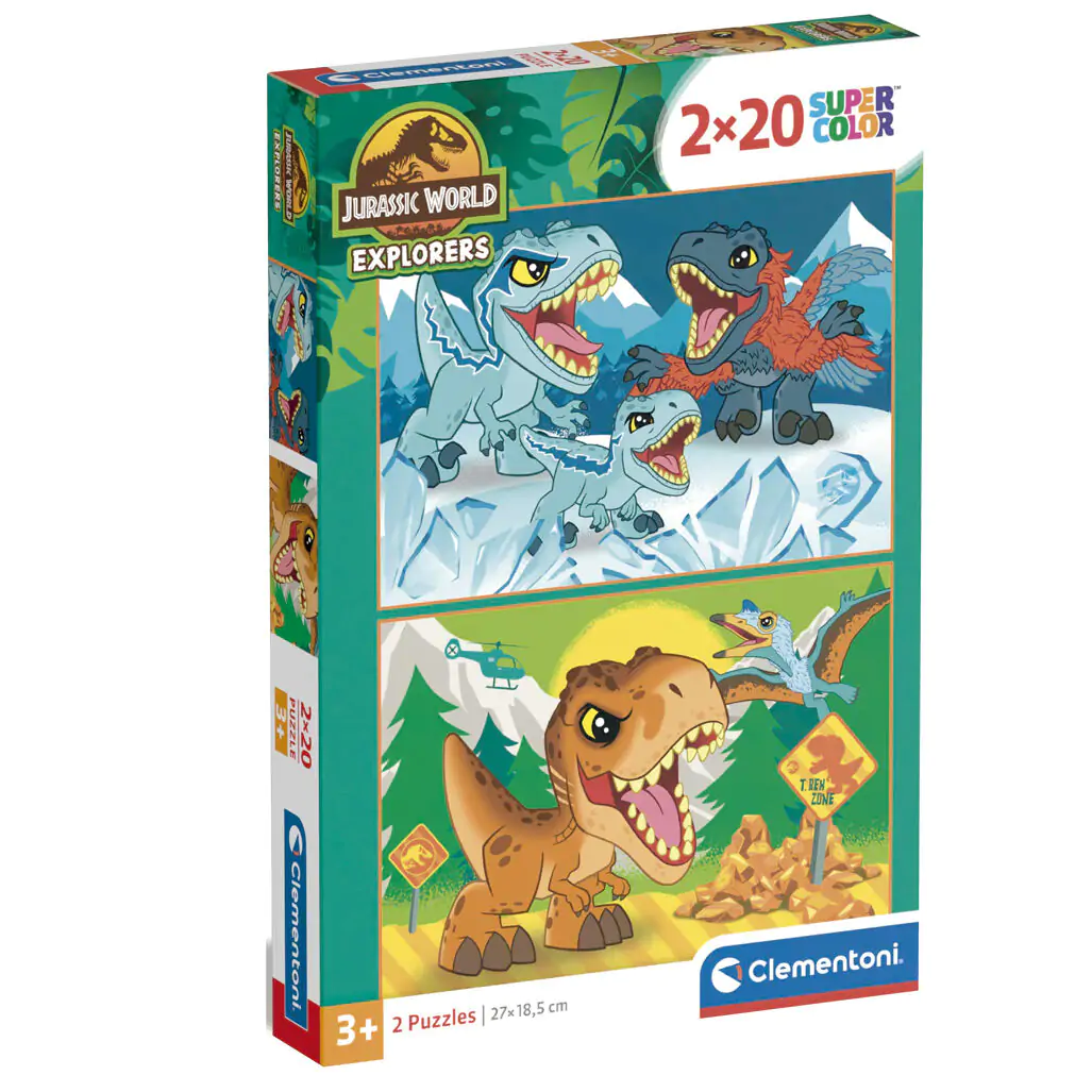 Jurassic World puzzle 2x20 elementów zdjęcie produktu