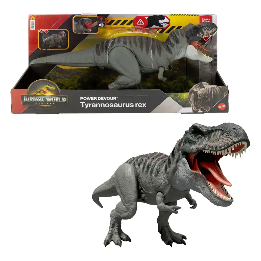 Jurassic World Rebirth Figurka Akcji z Dźwiękiem Power Devour Tyrannosaurus Rex 21 cm zdjęcie produktu