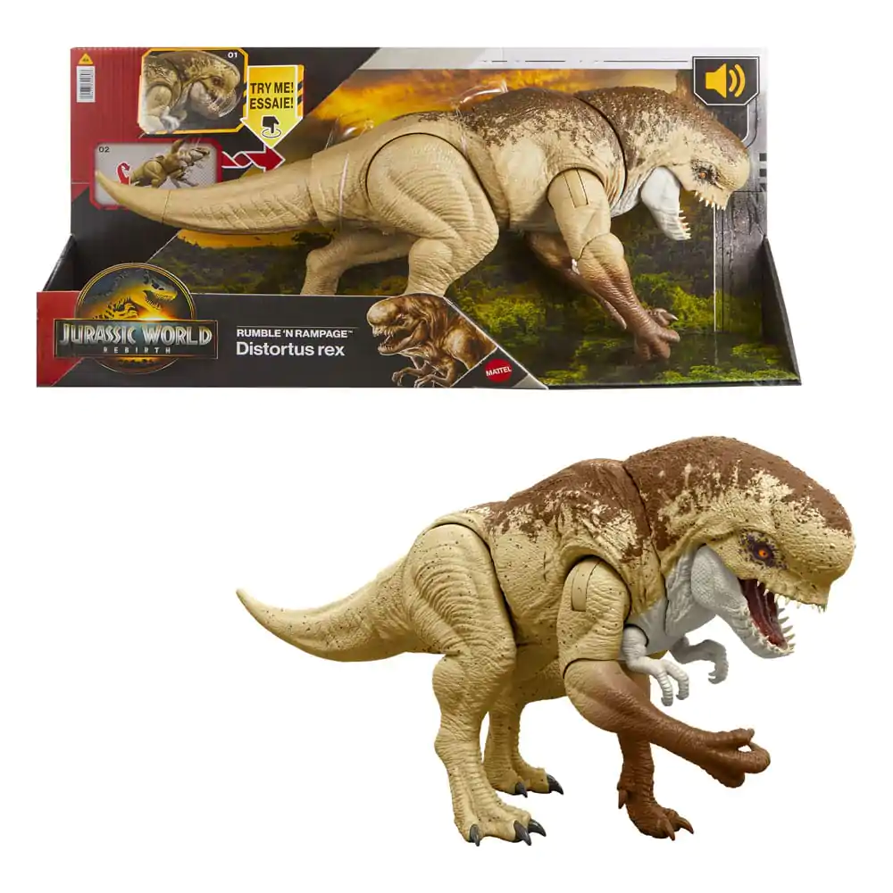 Jurassic World: Rebirth Figurka Akcji Rumble N Rampage Distortus Rex zdjęcie produktu
