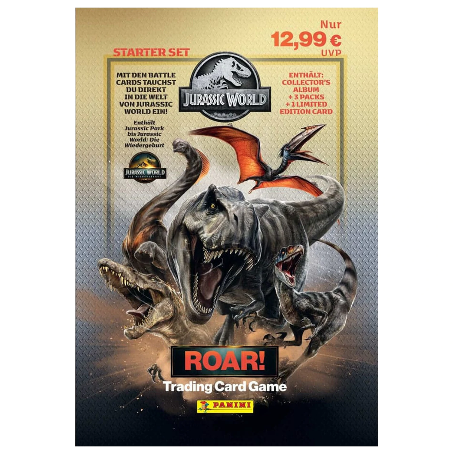 Jurassic World Roar Zestaw Startowy Kart Kolekcjonerskich *Wersja Niemiecka* zdjęcie produktu