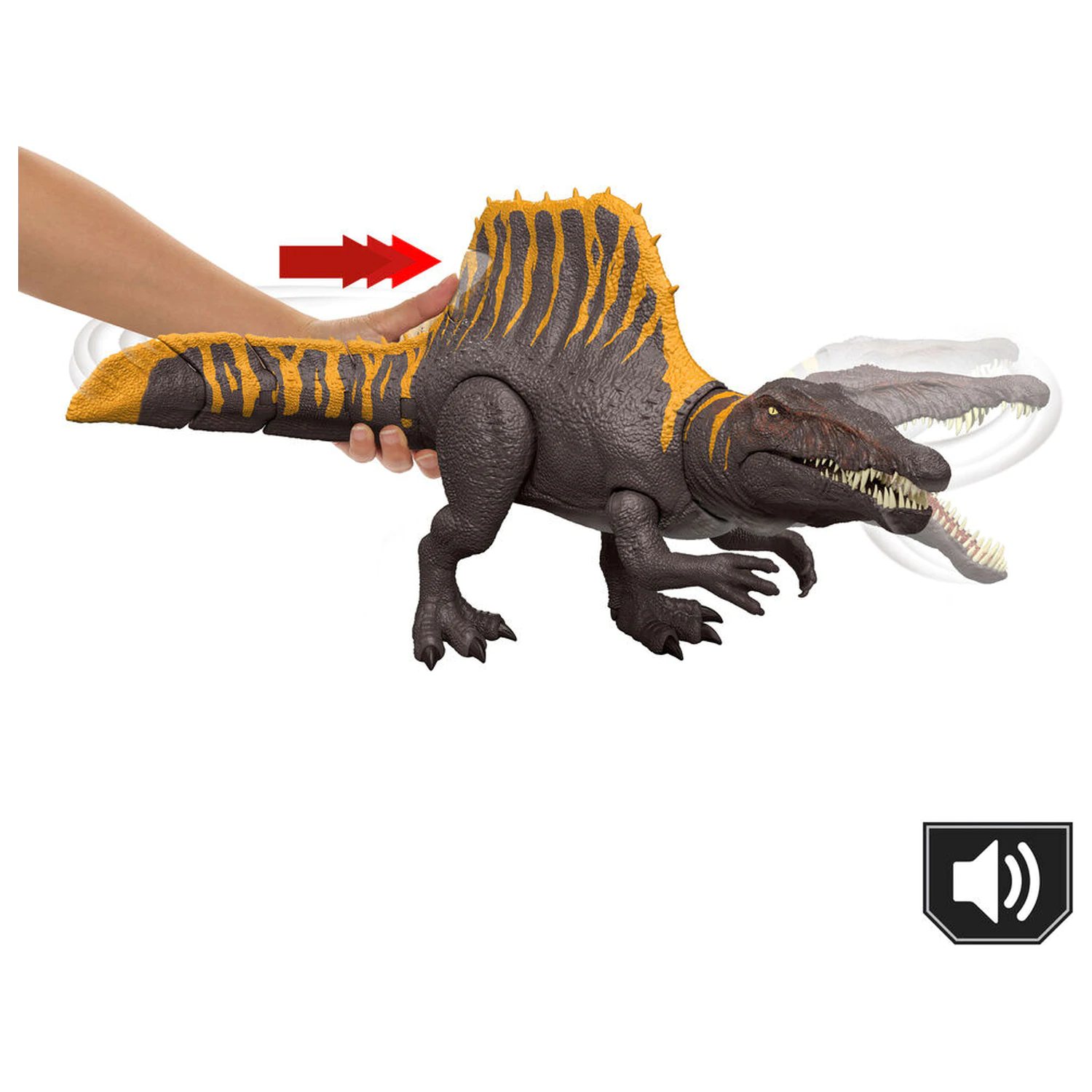 Jurassic World Rebirth Figurka akcji Tail Thrasher Spinosaurus 55 cm zdjęcie produktu