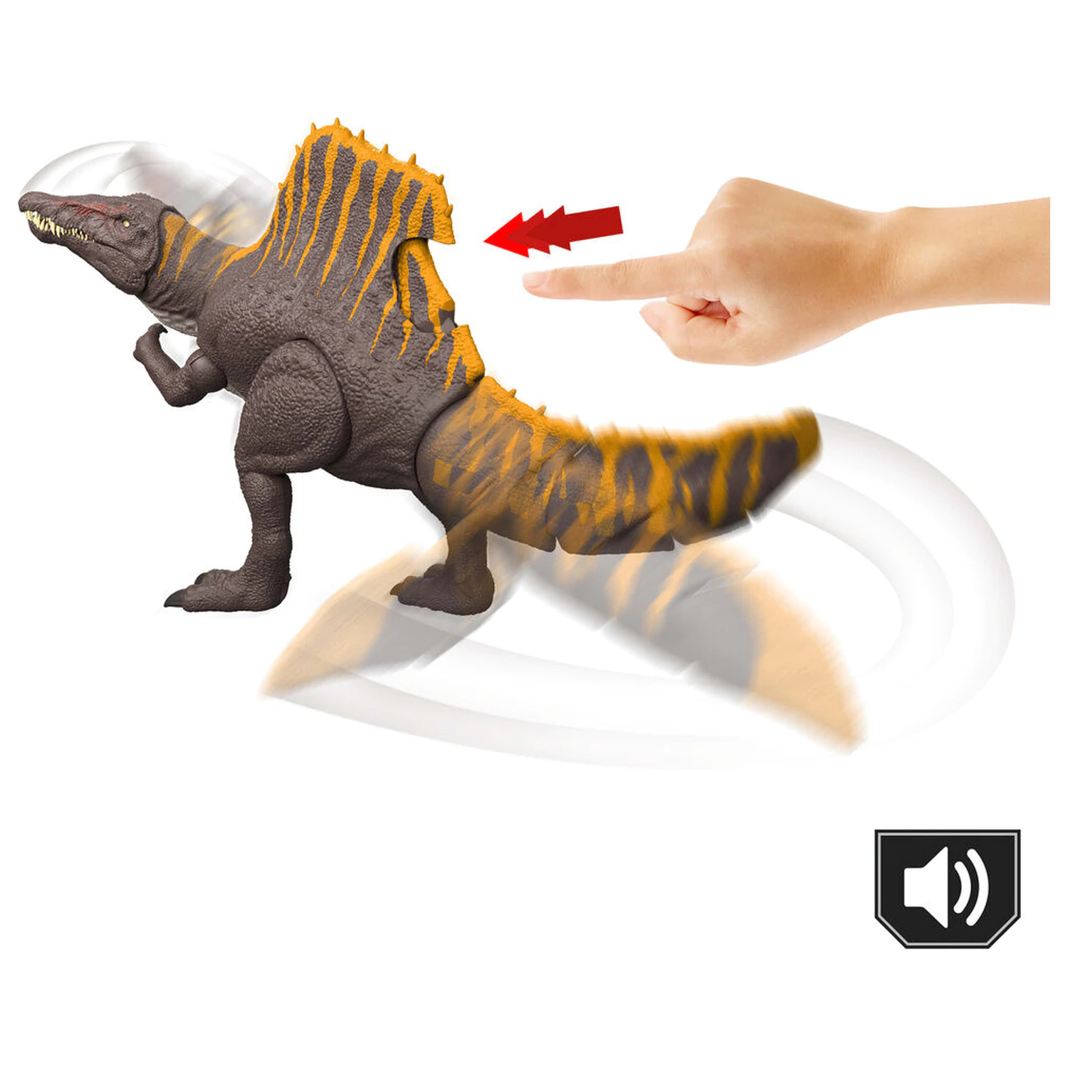 Jurassic World Rebirth Figurka akcji Tail Thrasher Spinosaurus 55 cm zdjęcie produktu