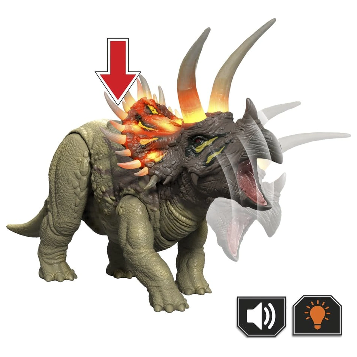 Jurassic World: Survival Action Figure Wild Roar Triceratops 31 cm zdjęcie produktu