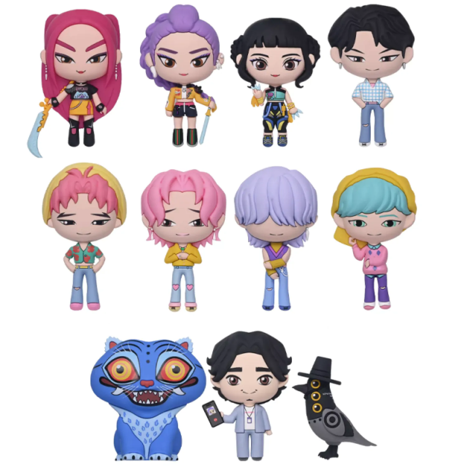 K-Pop Demon Hunter 3D PVC Przypinki do Torby Tajemnicza Saszetka zdjęcie produktu