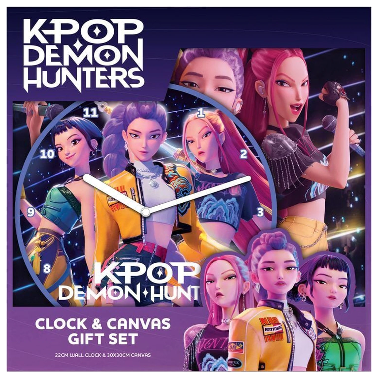 Zestaw podarunkowy K-pop Demon Hunters (zegar i płótno) zdjęcie produktu