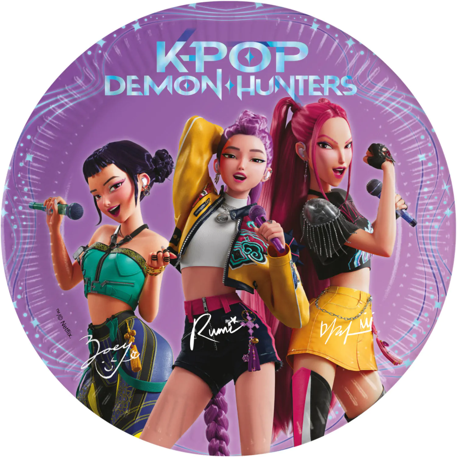 K-POP Demon Hunters Party papierowy zestaw talerzy zdjęcie produktu