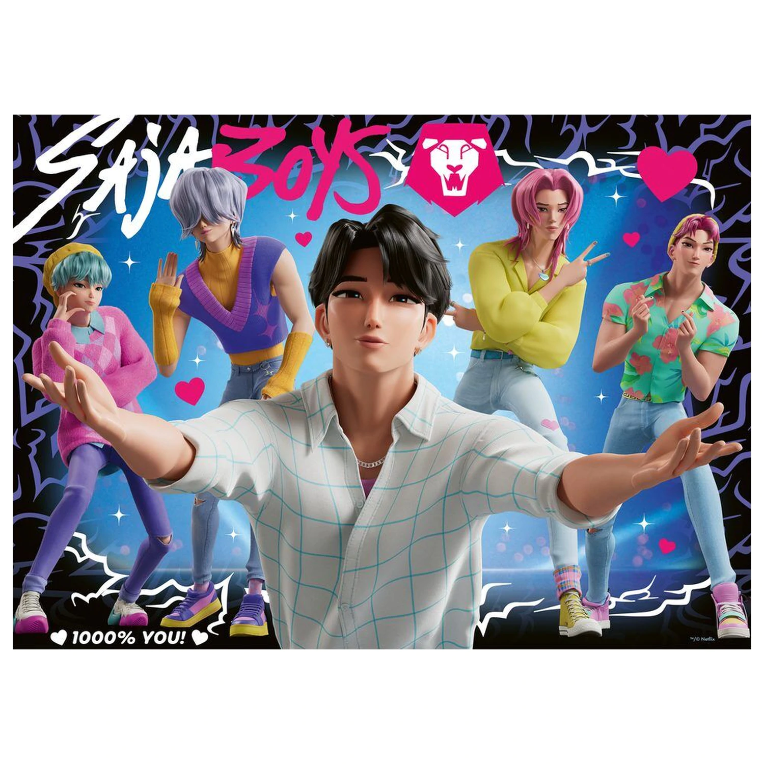 K-Pop Demon Hunters puzzle 4x100 elementów zdjęcie produktu
