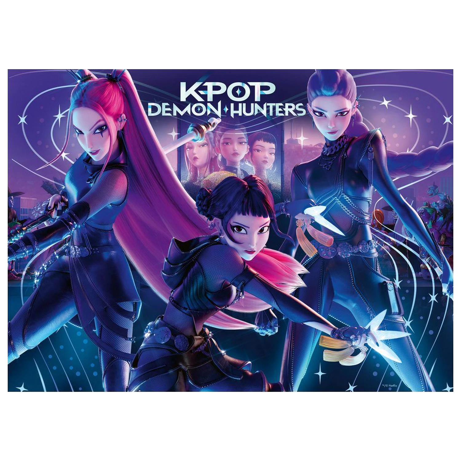 K-Pop Demon Hunters puzzle 4x100 elementów zdjęcie produktu