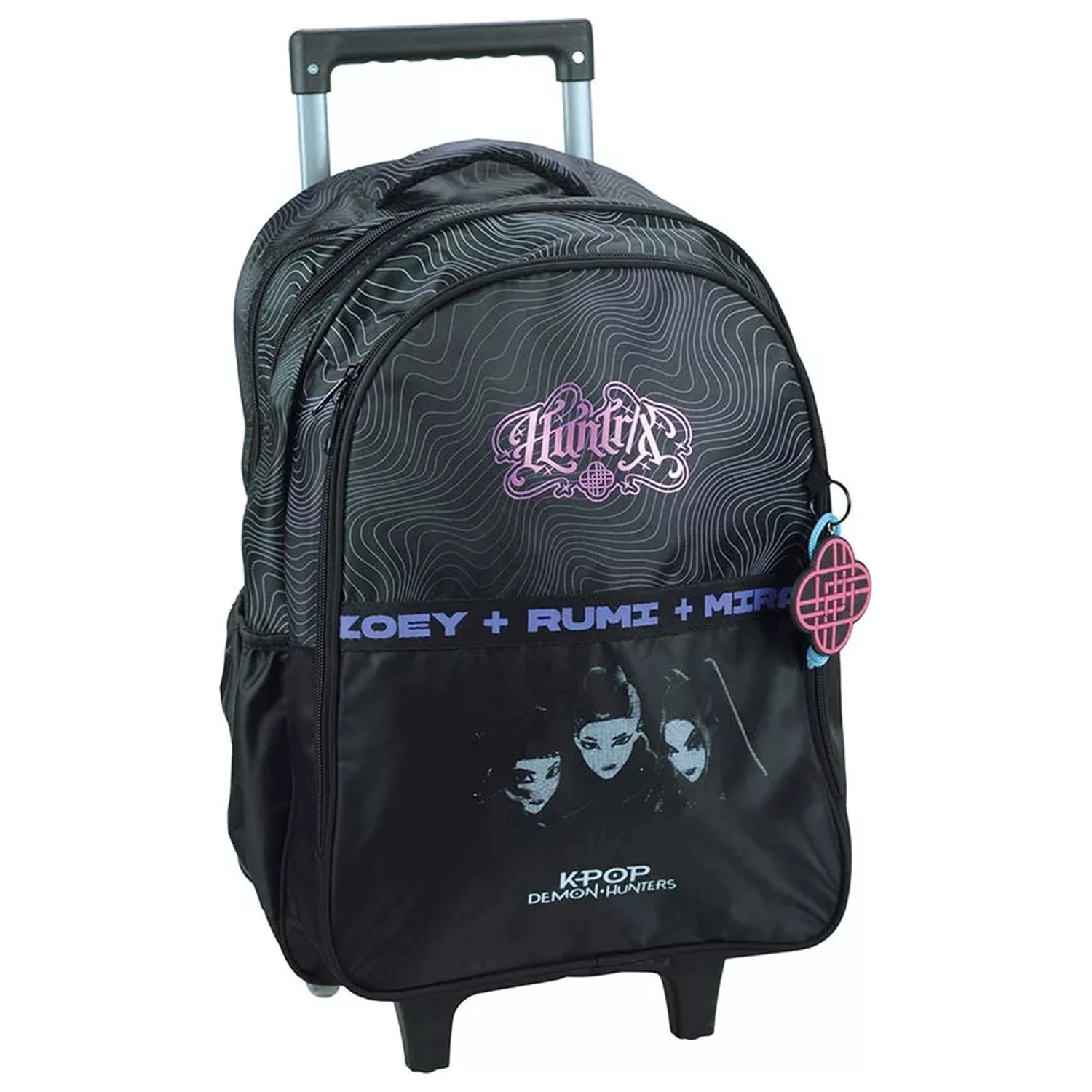 K-pop Demon Hunters czarna szkolna torba na kółkach, 46 cm zdjęcie produktu