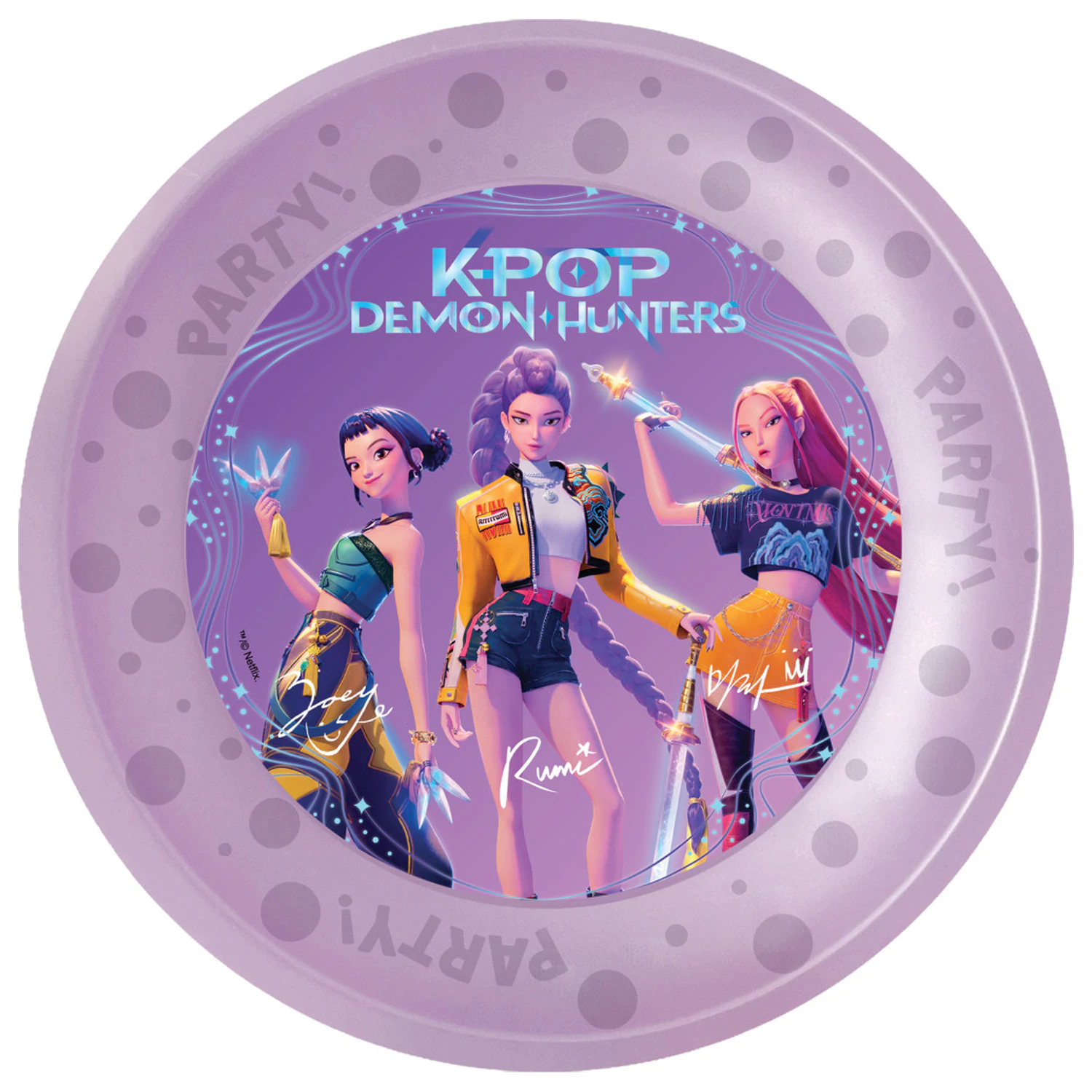 K-pop Demon Hunters Talerz plastikowy zestaw 4-częściowy 21 cm zdjęcie produktu