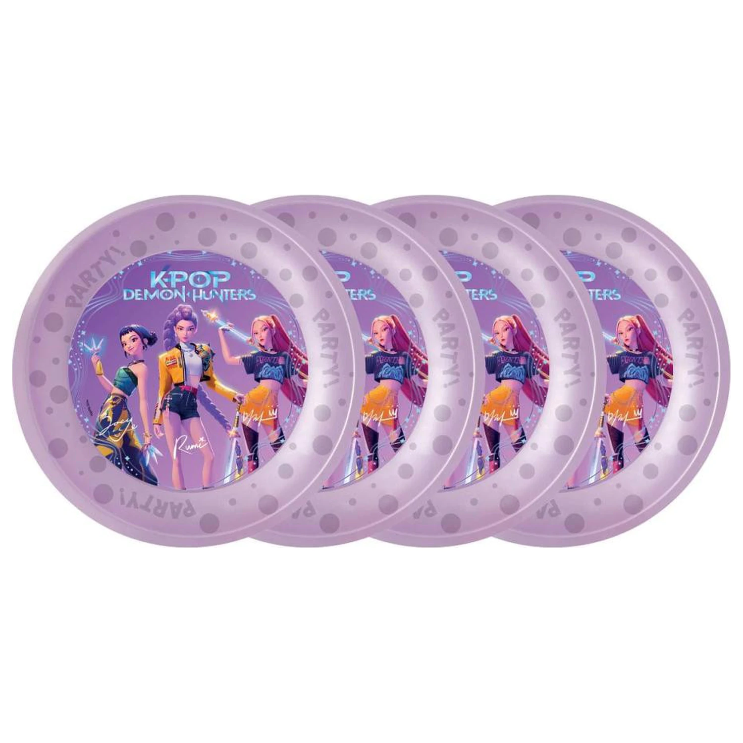K-pop Demon Hunters Talerz plastikowy zestaw 4-częściowy 21 cm zdjęcie produktu