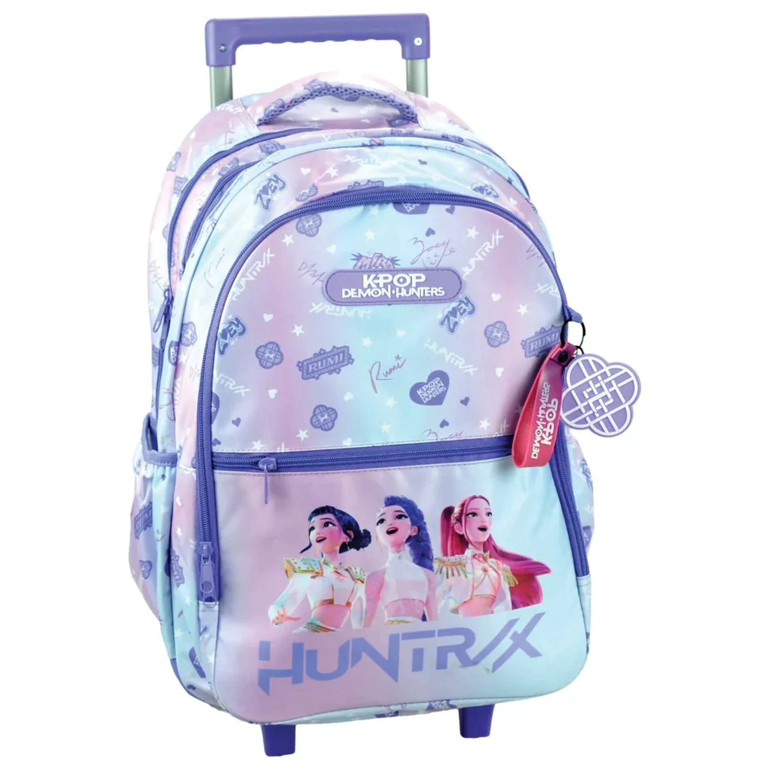 K-pop Demon Hunters Purple szkolna torba na kółkach, torba 46 cm zdjęcie produktu