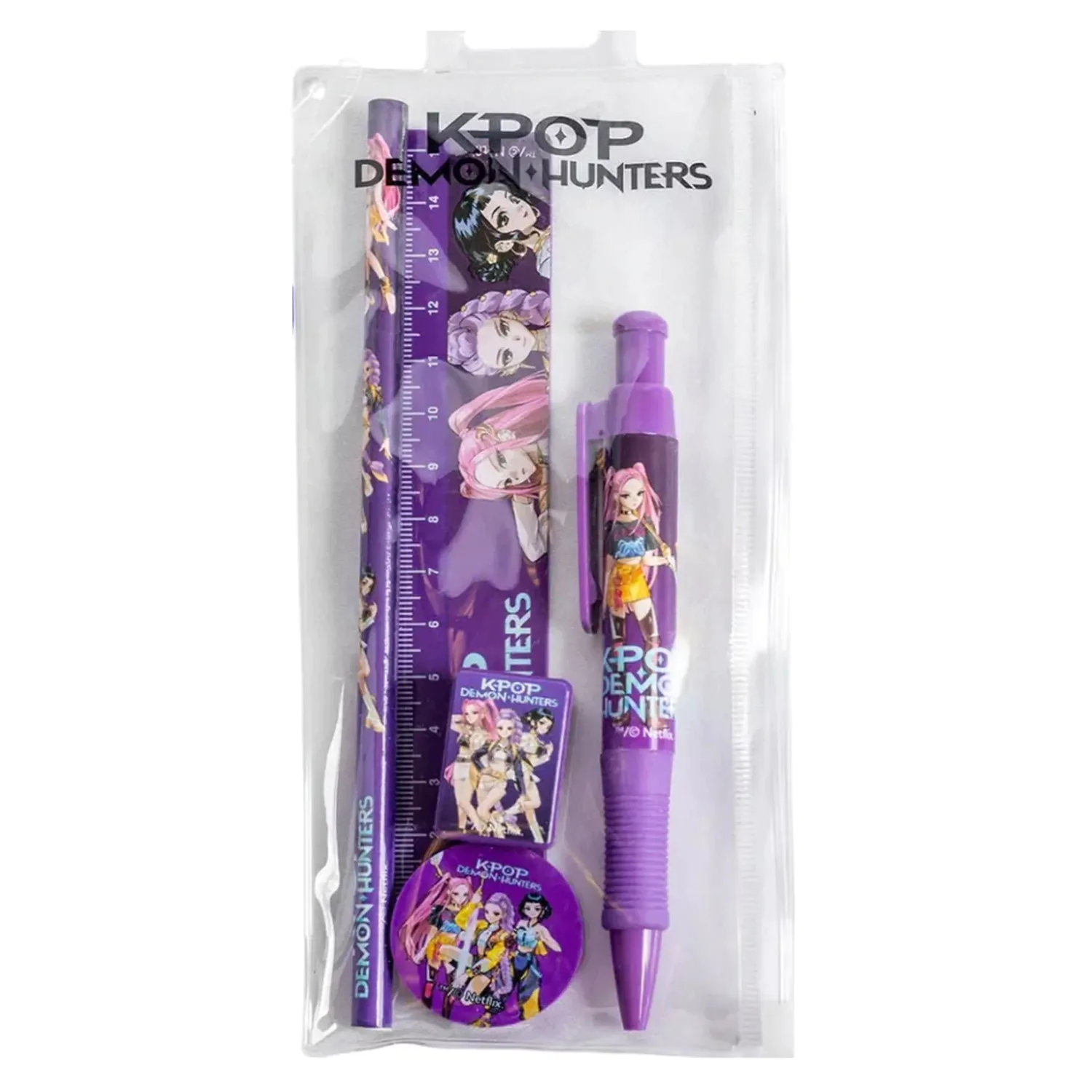 K-pop Demon Hunters Fioletowy Zestaw Papierniczy 5 szt. zdjęcie produktu