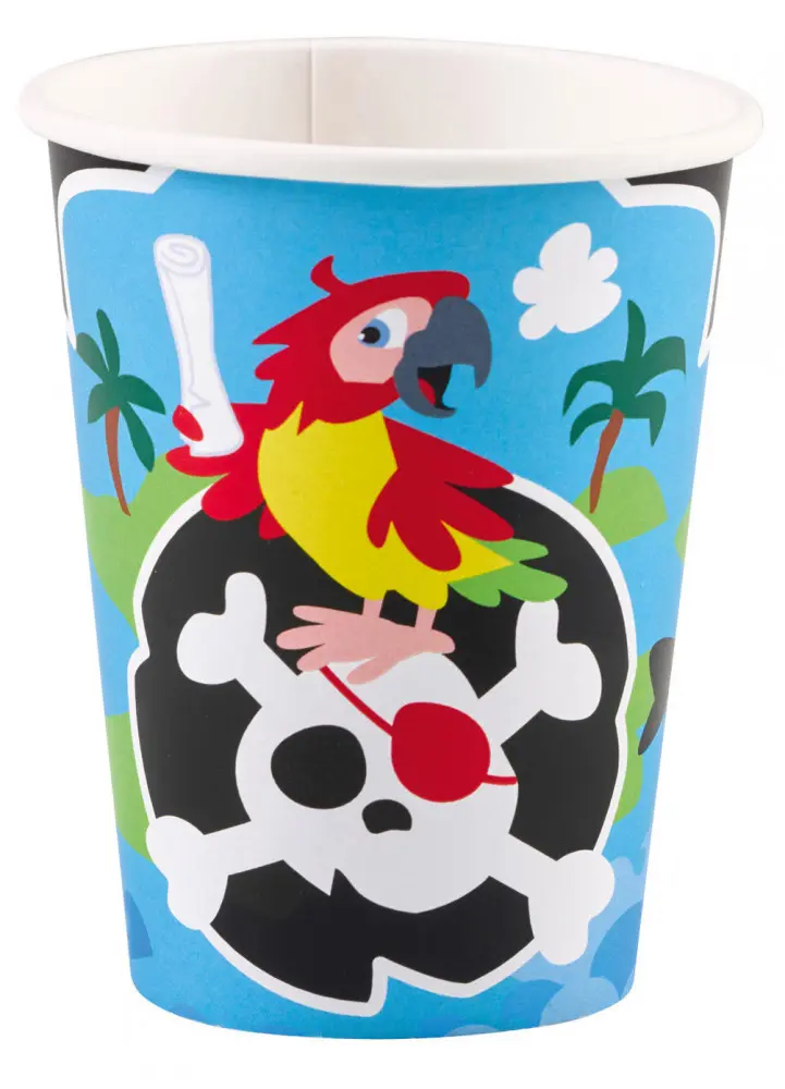 Pirate papierowe kubki 8-pak 250ml zdjęcie produktu