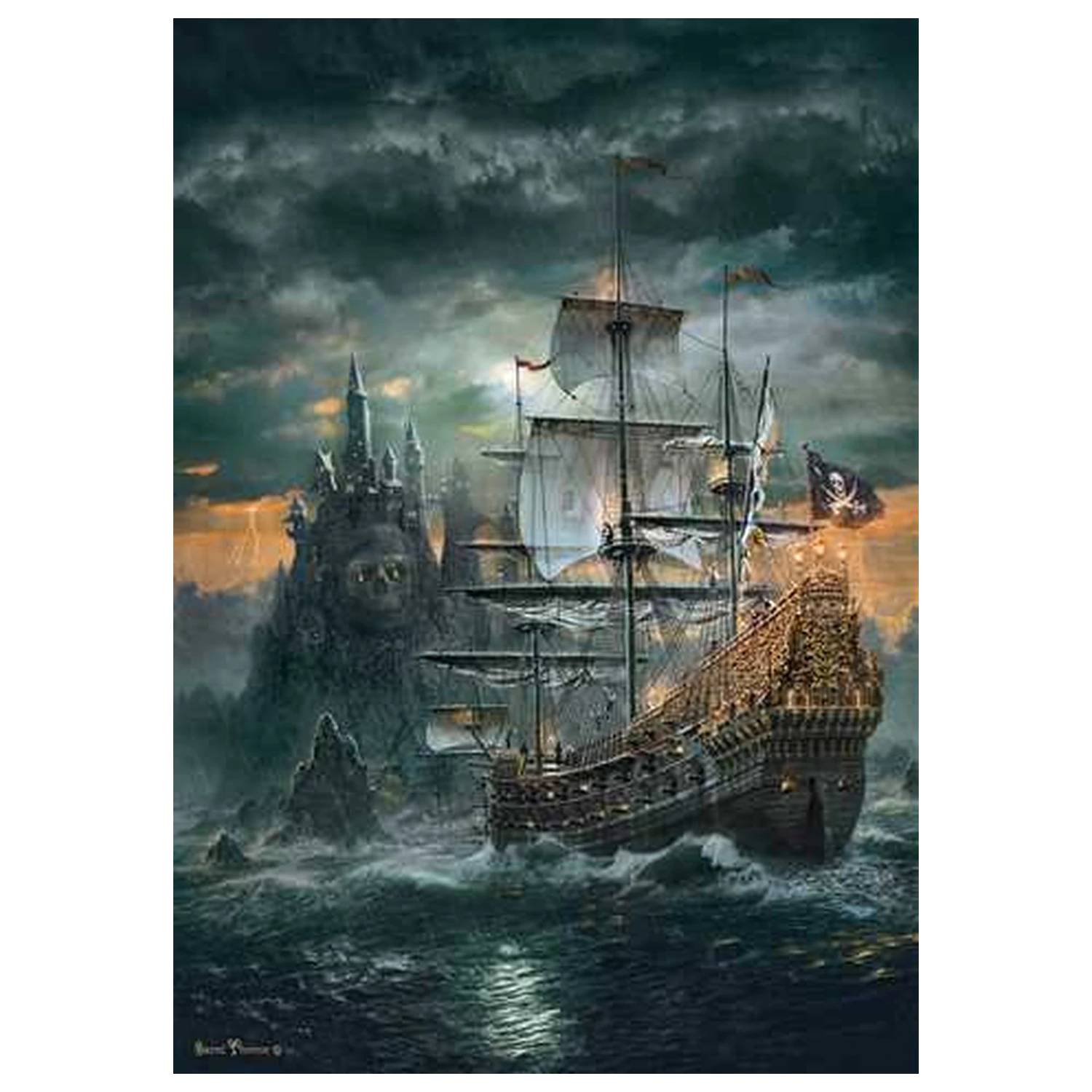 Puzzle "Pirate Ship Haunted Seas" 1500-elementowe zdjęcie produktu