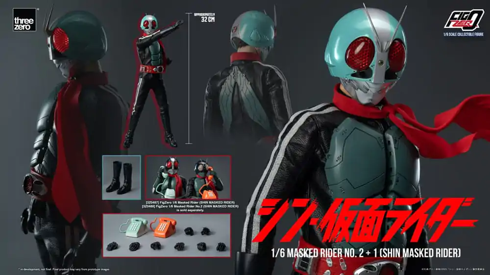 Figurka Akcji Kamen Rider FigZero 1/6 Masked Rider No.2+1 (Shin Masked Rider) 32 cm zdjęcie produktu