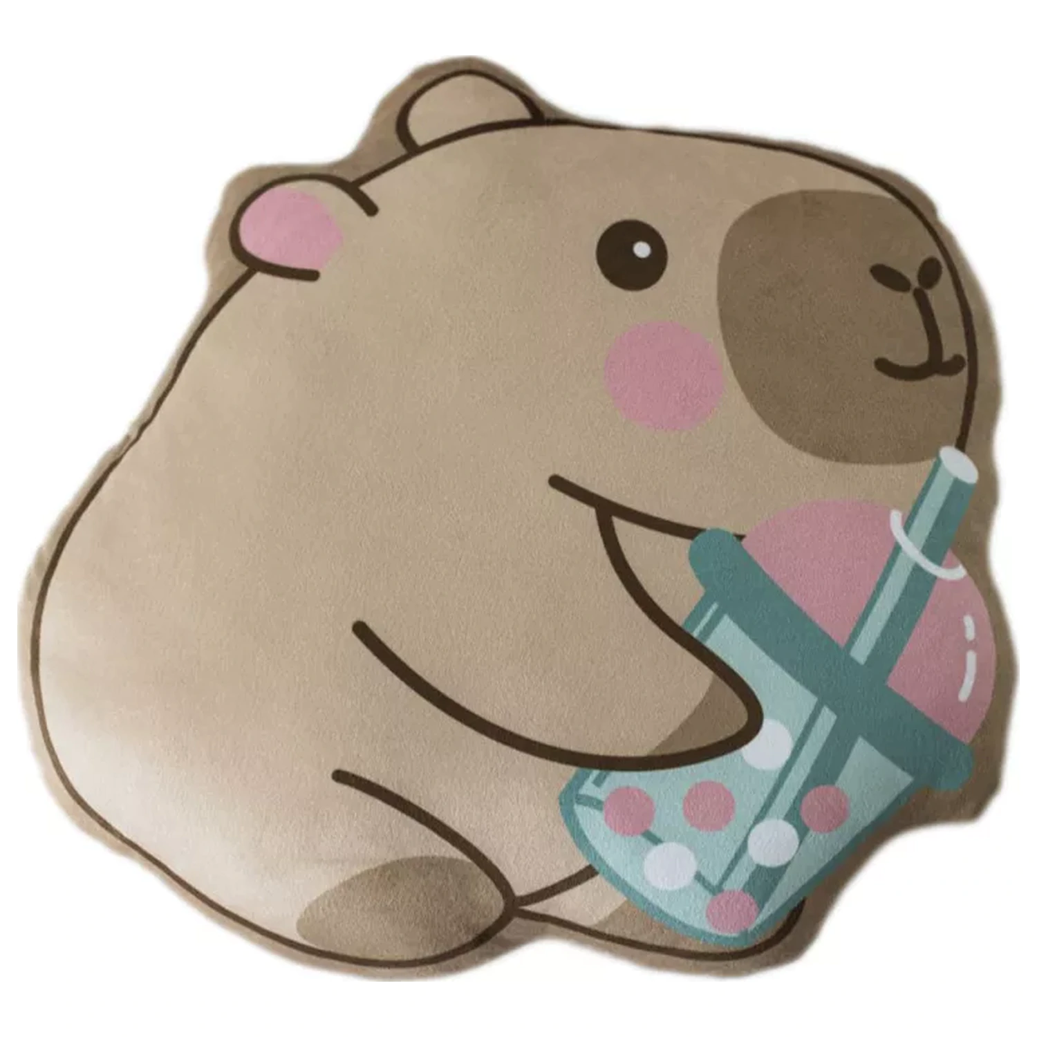 Capybara Drink shaped poduszka, ozdobna poduszka 35x33 cm zdjęcie produktu