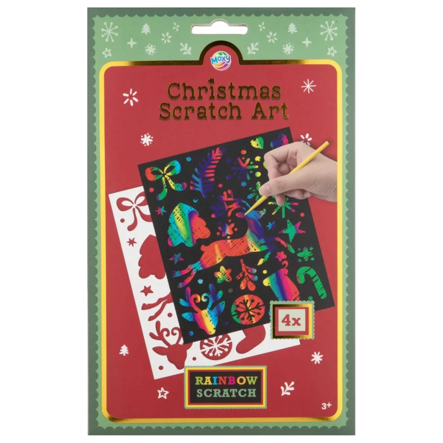 Świąteczny zestaw do zdrapywania "tęczy" scratch art zdjęcie produktu