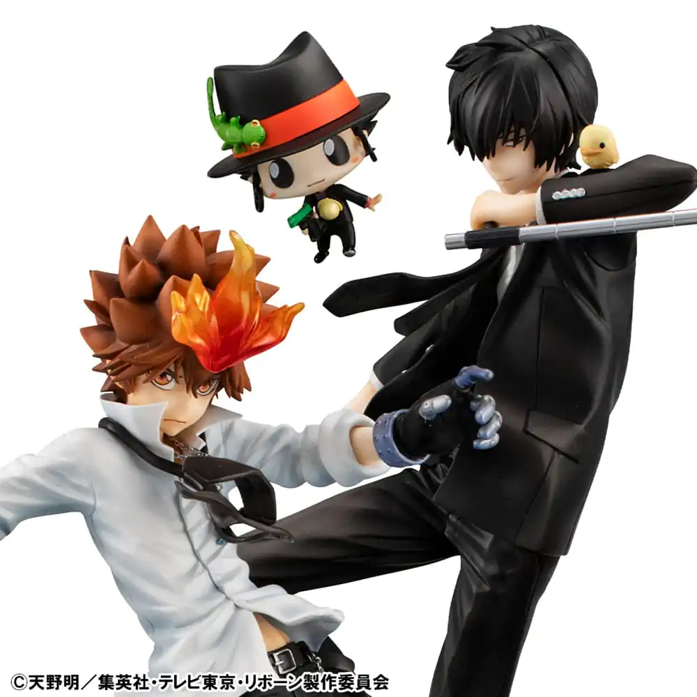 Katekyo Hitman Reborn! G.E.M. Series PVC Statua Tsunayoshi Sawada & Kyoya Hibari & Reborn Zestaw 21 cm zdjęcie produktu